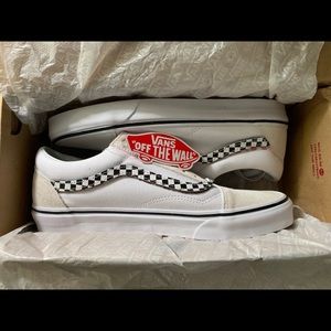 Vans Old Skool (Sidestripe V) True White Sz 10.0